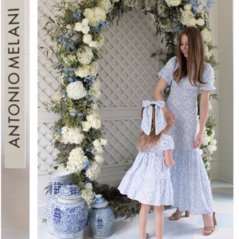 - NWT  Born on Fifth Belmondo Puff Sleeve Tile Print